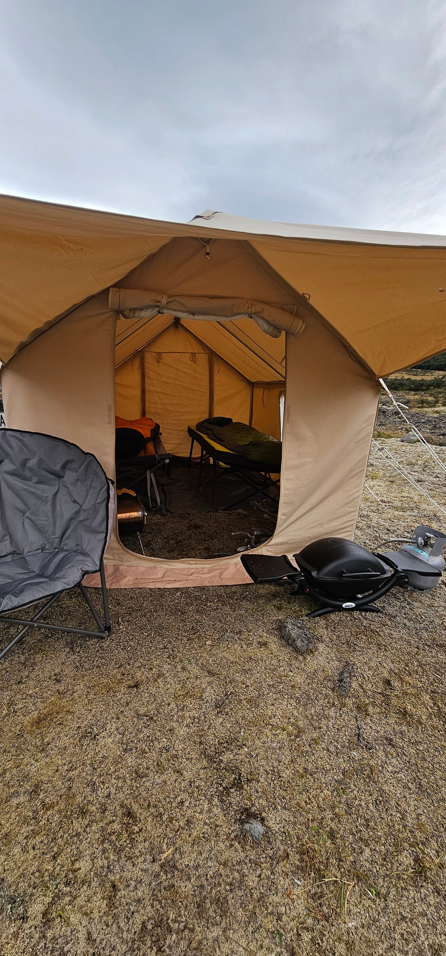Canvas expedition tent & fire COMBO