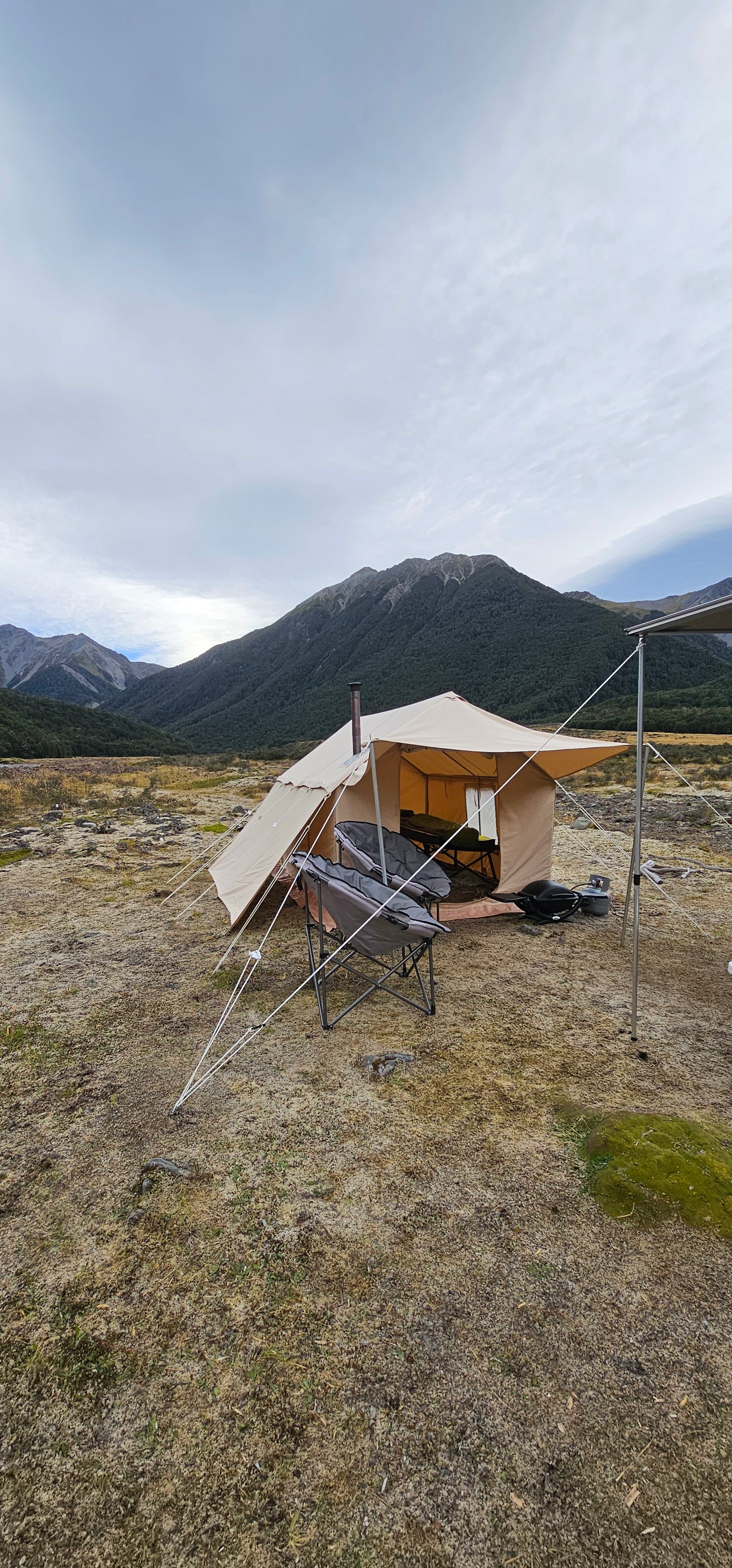 Canvas expedition tent & fire COMBO