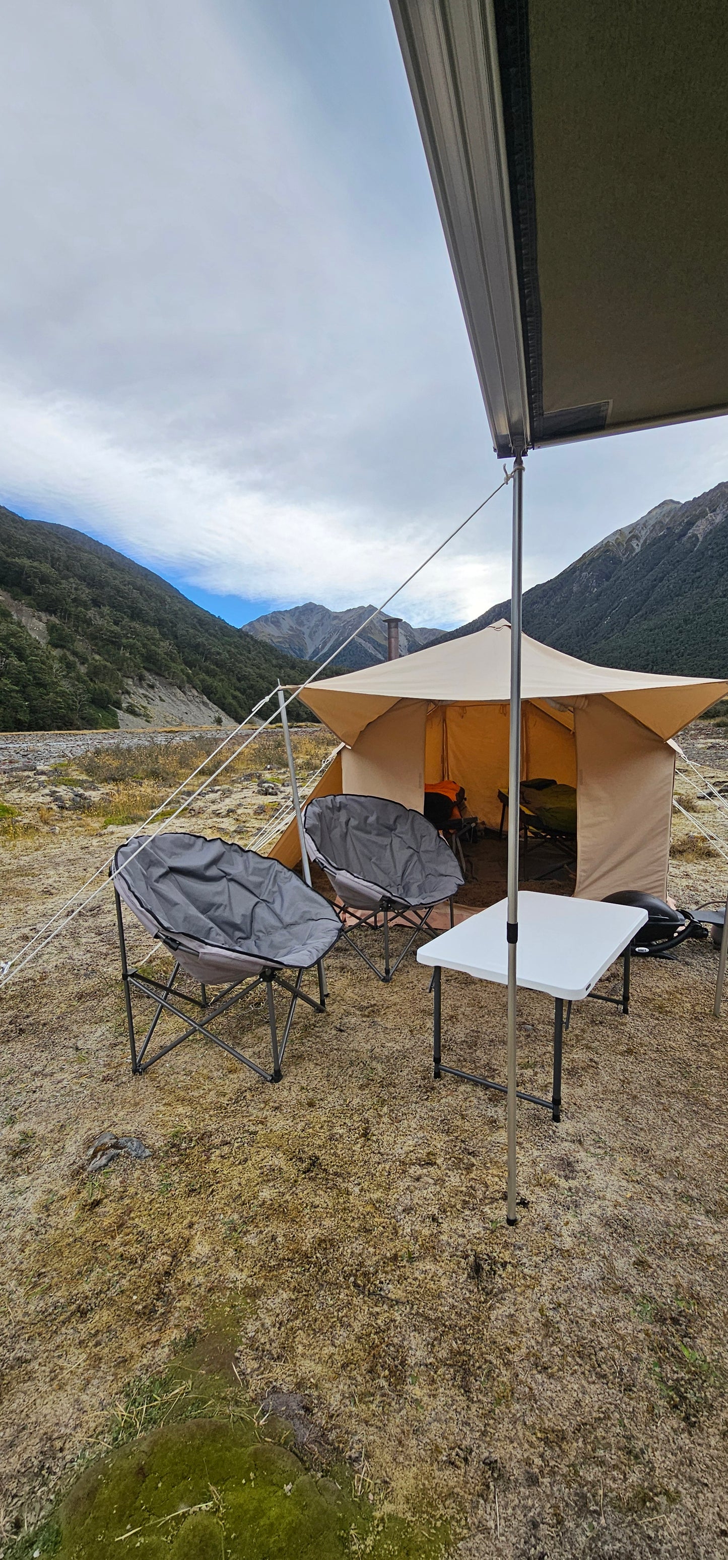 Canvas expedition tent & fire COMBO