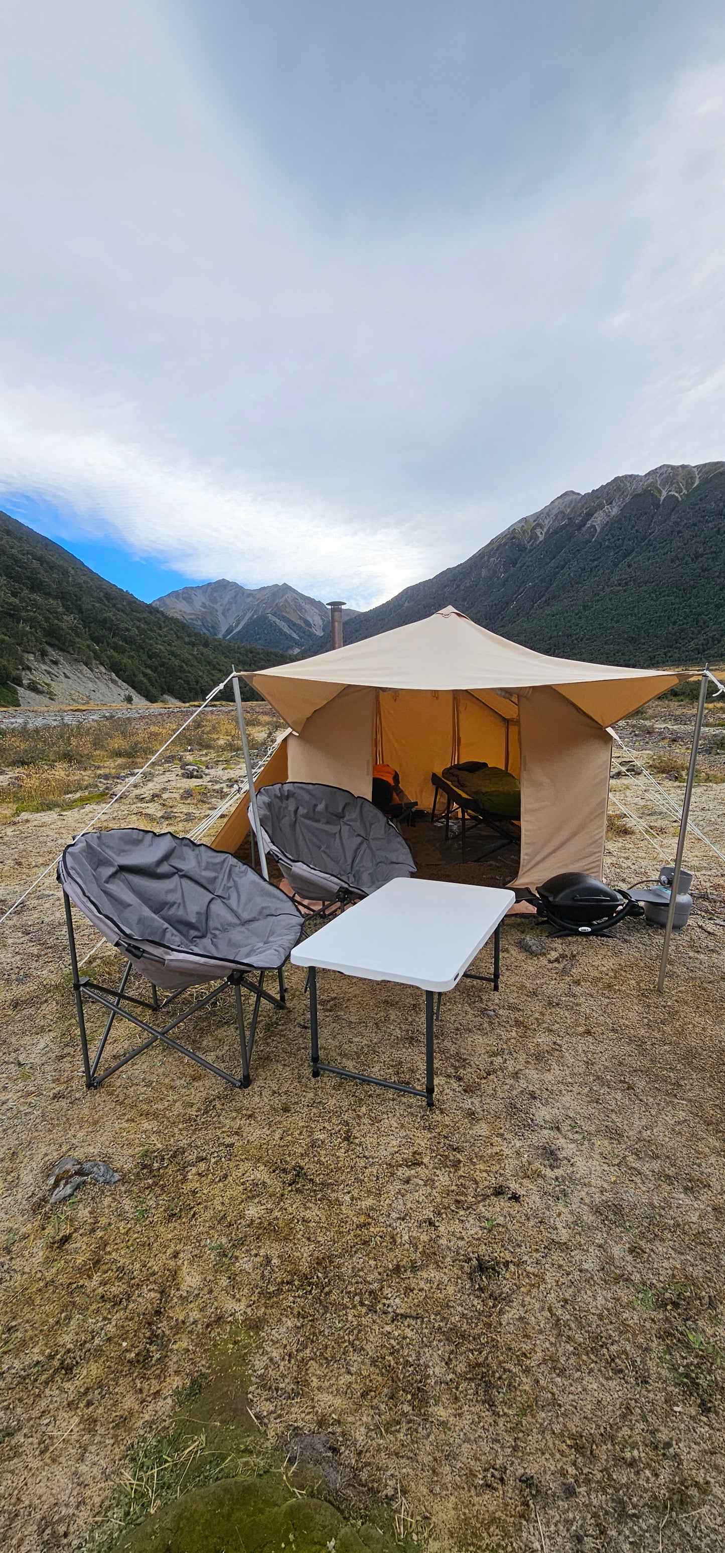 Canvas expedition tent & fire COMBO